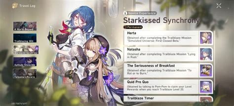 Star Rail in 2024 | Free characters, Travel log, Mission