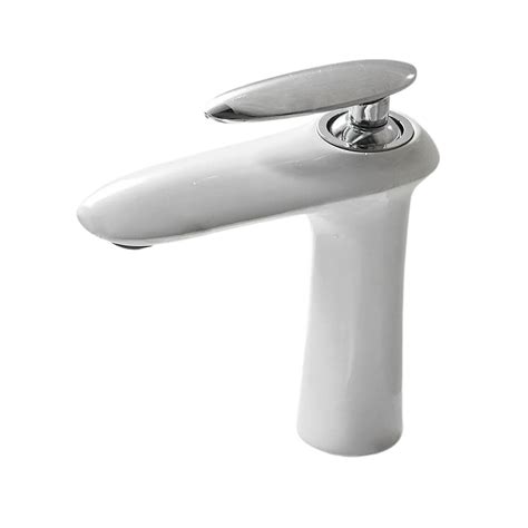 Basin Faucet Hot And Cold Water Brass Black White Chrome Bathroom Mixer Tap Single Handle Basin