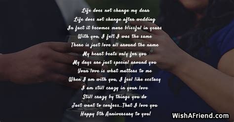 5th Anniversary Poems