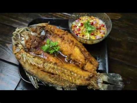 Fried Fish With Fish Sauce Pla Ka Pong Tod Nam Pla Thai Recipe