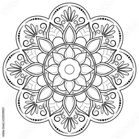 Circle Flower Of Mandala With Floral Ornament Pattern Vector Mandala