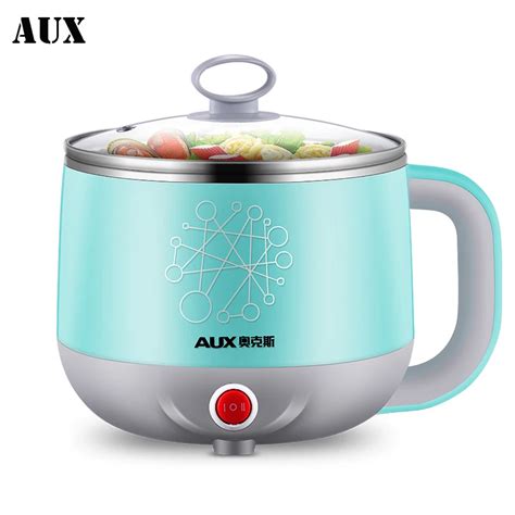 AUX Mini Student Electric Hot Pot Multicookings Travel Cooker Lunch Box Noodle Cooker W Multi