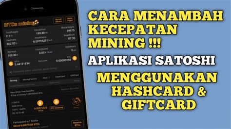 Mining Bitcoin Btcs Cara Menggunakan Hashcard Dan Giftcard Untuk