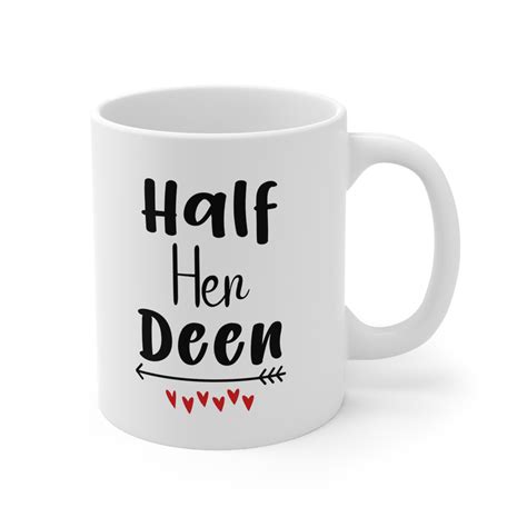 Half His Deen And Half Her Deen Coffee Mug Set Islamic Wedding Mugs