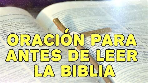 Oración Antes de Leer la Biblia