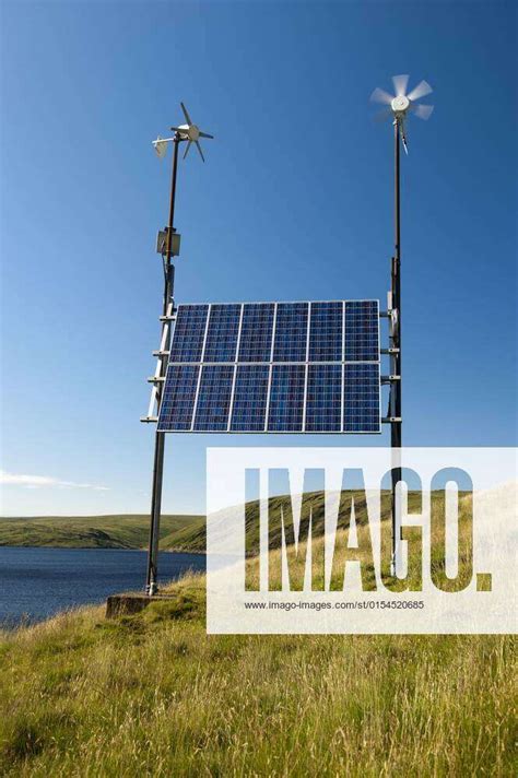 Combining Solar Panels And Wind Turbines Using Renewable Energy To Generate Electricity At Remote