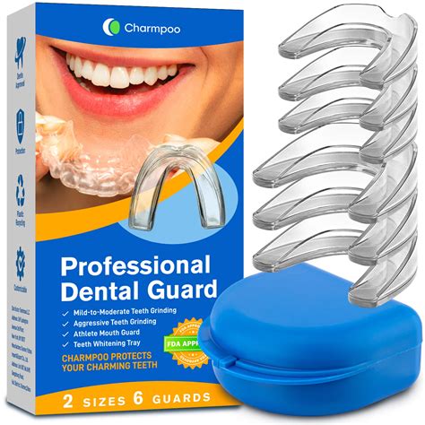 Night Guard for Teeth Grinding & Jaw Clenching Relief - Pack of 6 with ...