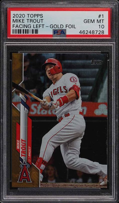 2020 Topps Gold Foil Mike Trout 1 PSA 10 GEM MINT PWCC Marketplace