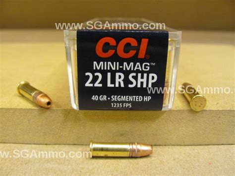 100 Round Box 22 Lr 40 Grain Cci Mini Mag Segmented Hollow Point Ammo 36cc