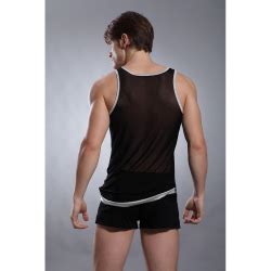 Мужская майка в сетку черная SuperBody Black 5467 - купить по выгодной ...