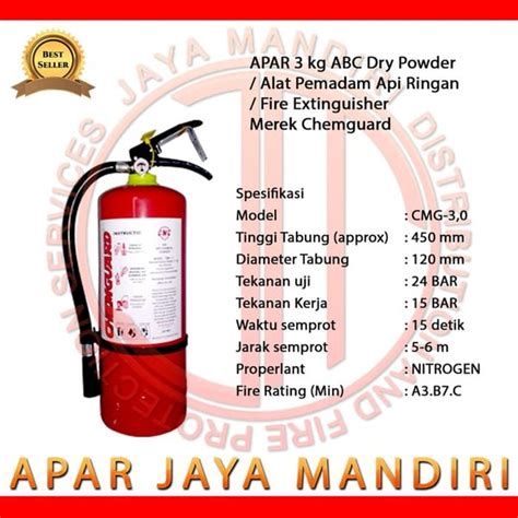 Jual Promo APAR 3 Kg ABC Dry Powder Alat Pemadam Api Ringan Fire