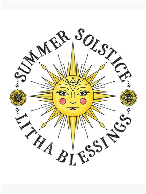 Summer Solstice Litha Blessings Pagan Wicca Wiccan Poster For Sale By