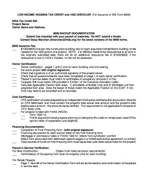 Fillable Online Low Income Housing Tax Credit And Checklist For