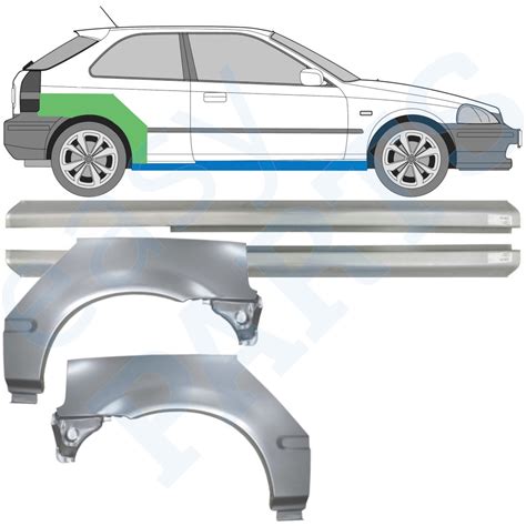 Deur Wielkast Reparatie Paneel Dorpel Reparatiepanel Set Honda