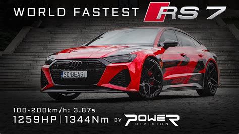 World Fastest Audi RS 7 C8 1259 HP 1344 Nm By Power Division YouTube