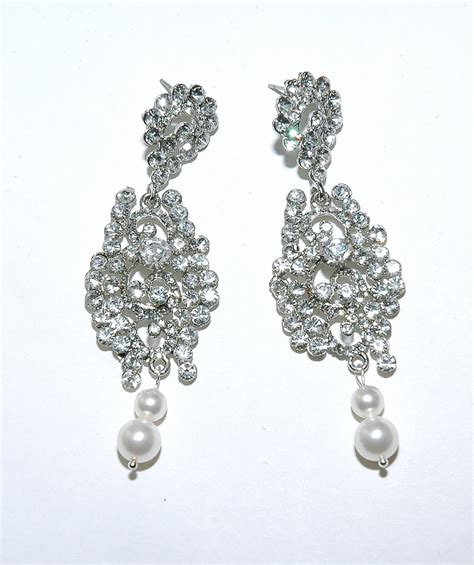 Bridal Wedding Earrings Vintage Style Rhinestone Earrigs Wedding Rhinestone Earrings On Luulla