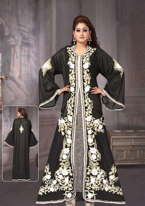 Beautiful Black Embroidery Kaftan At Rs Embroidered Kaftan In