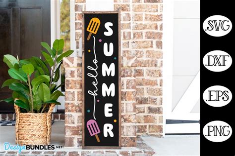 Hello Summer Vertical Sign Svg Summer Sign Svg