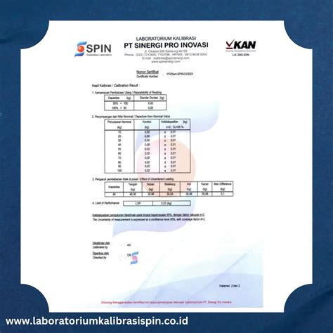 Contoh Sertifikat Kalibrasi Timbangan Panduan Lengkap Membuat