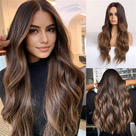 Hot Summer Long Ombre Brown Wigs For Women Brown Weeklybangalee