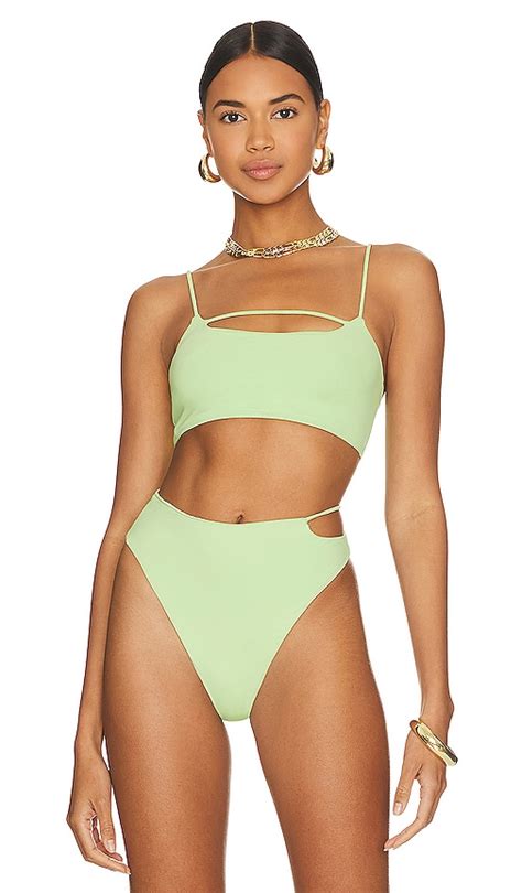 Riot Swim Eden Bikini Top In Midori Revolve