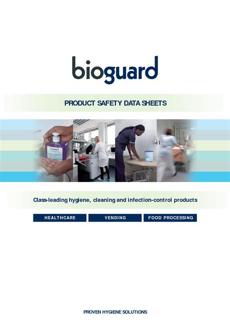 Bioguard Disinfectant Cleaning Solution Ready To Use Concentrate MSDS