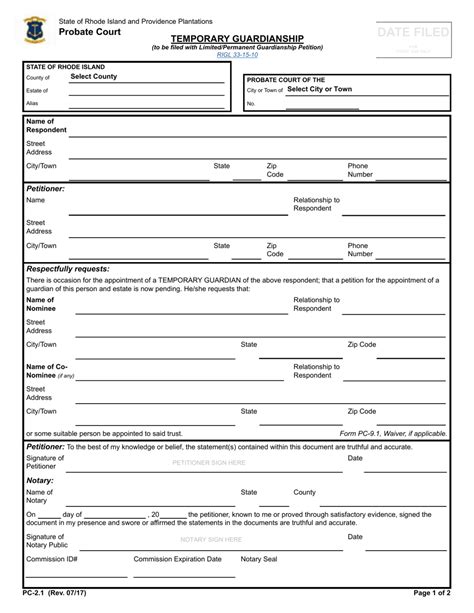 Form Pc 21 Fill Out Sign Online And Download Fillable Pdf Rhode Island Templateroller