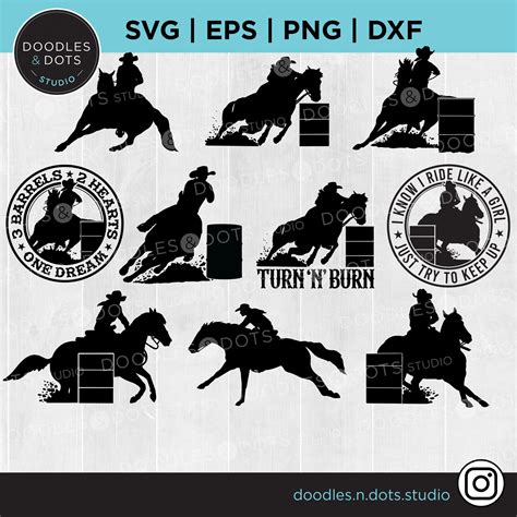 Barrel Racer Graphics Etsy