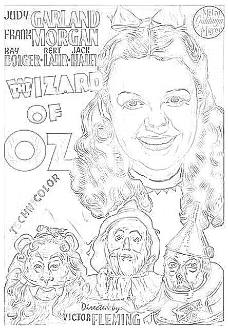 Wizard Of Oz Coloring Page Cat Coloring Book Designs Coloring Books Wizard Of Oz Color