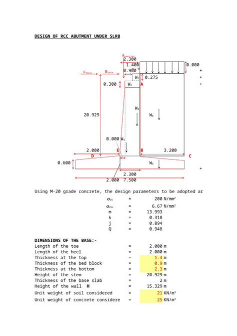 Xls Retaining Wall Design For Us Wing Wall Dokumen Tips