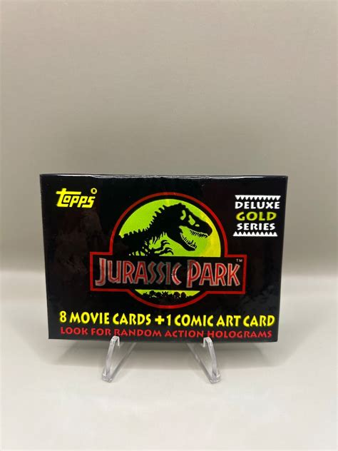 Topps 1992 Jurassic Park Deluxe Gold Series Pack 1 Unopened Pack Etsy