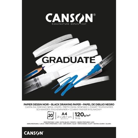 Block H Negro A4 20H 120G Graduate Canson