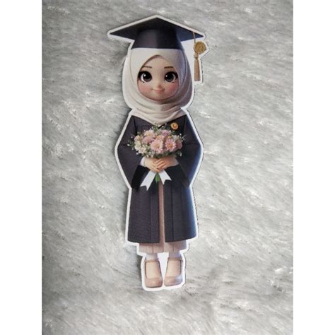 Jual TOPPER WISUDA UNTUK BUCKET LENGKAP CEWEK COWOK PANJANG 13CM