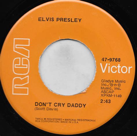 Elvis Presley Don T Cry Daddy Vinyl Records Lp Cd On Cdandlp