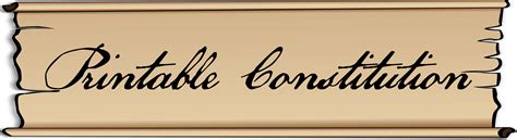 Printable U.S. Constitution