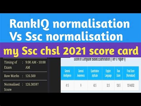 Ssc Chsl Marks Out Chsl Rankiq Vs Ssc Normalisation Ssc Chsl