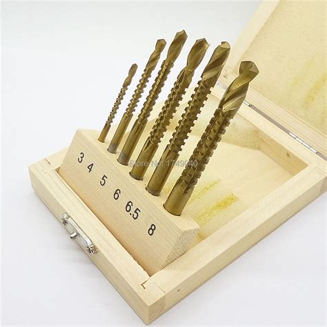 Pcs Titanium Hss Drill Saw Bit Set Mm To Mm Woodworking Drill Bit