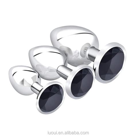 Pcs Prostate Massage Anal Plugs Stainless Steel With Diamond Sex Toys Metal Butt Plug Anal