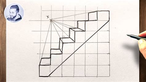 Comment Dessiner Un Escalier En Perspective Youtube