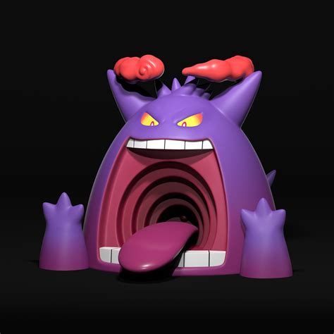 Stl File Pokemon Gigantamax Gengar Figure 🐉 ・3d Print Design To