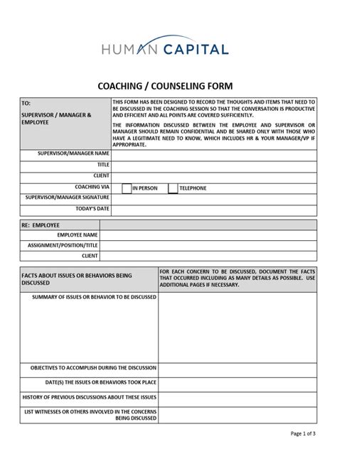 coaching  counseling form rev