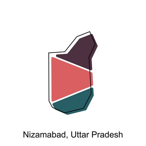 Map Of Nizamabad Uttar Pradesh Vector Design Template National