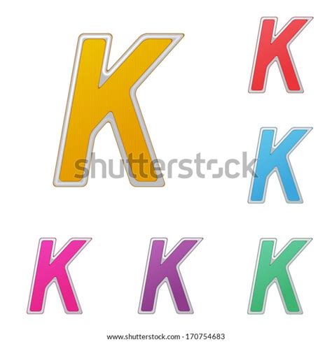 Letter K Set Colour Variants On Stock Vector Royalty Free 170754683