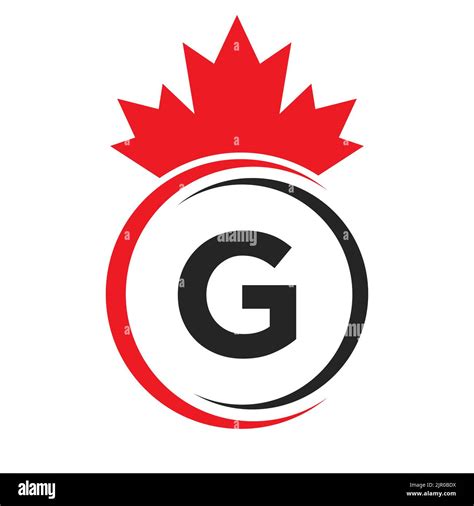 Letter G Maple Leaf Logo Template Symbol Of Canada Minimal Canadian