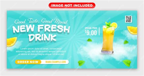 Premium Psd Fresh Drink Menu Banner Template