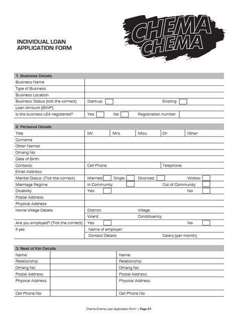 Chema Chema Individual App Form Pdf Business Telephone