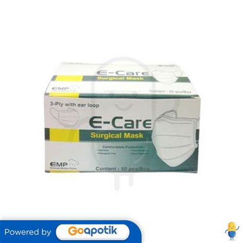 E CARE SURGICAL MASK 3 PLY WITH TIE ON BOX 50 PCS Kegunaan Efek