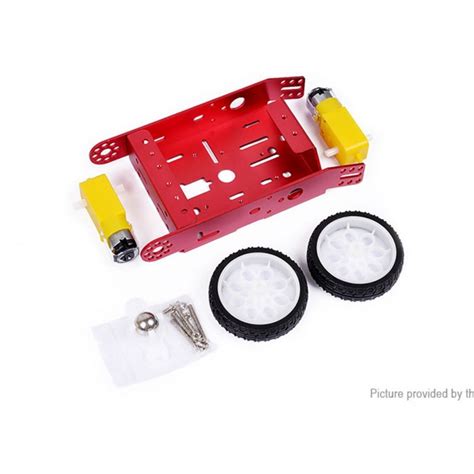 Red Blue 2wd Aluminum Smart Robot Car Chassis Kit Diy