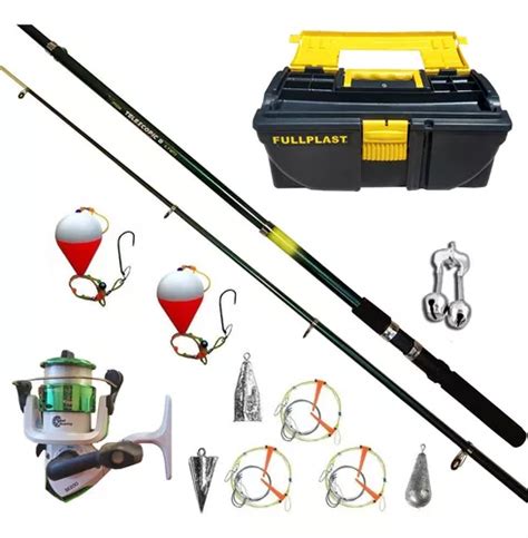 Combo Pesca Variada Rio Ca A Mts Reel Linea Caja