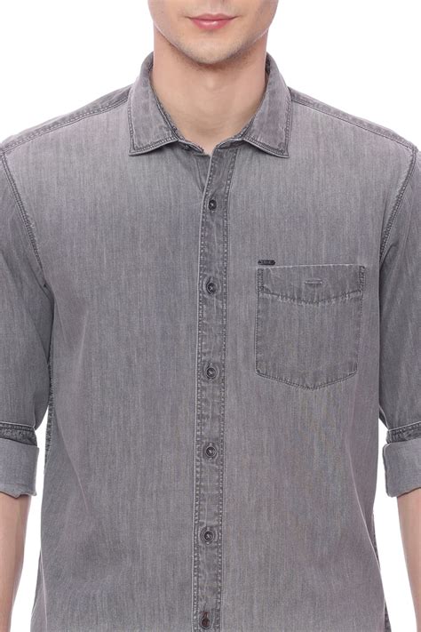 Basics Slim Fit Denim Shirt